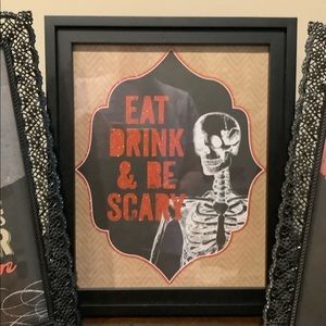 Large Framed Halloween Artwork Decor 💀